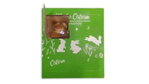Paasverrassing met 4 paasfiguren van chocolade