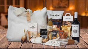 witte teddy tas en hamadoek winter kerstpakket