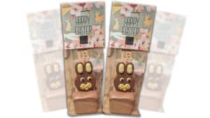 Paashaasjes chocolade spoons set van 2. pom de lekkerste warme chocolademelk te maken, chocolade haasjes in melk, eigen chocolademelk maken